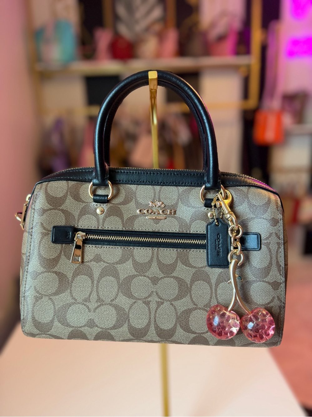 🖤 Authentic Coach Signature Mini Rowan Satchel Crossbody – Style A2022-F83607